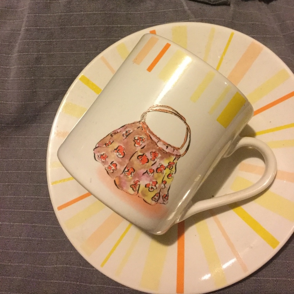 ☕ Espresso  Set  Purse Rosanna Vintage Yellow Mug